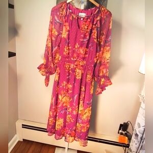 Destination 365 Chiffon flowered dress